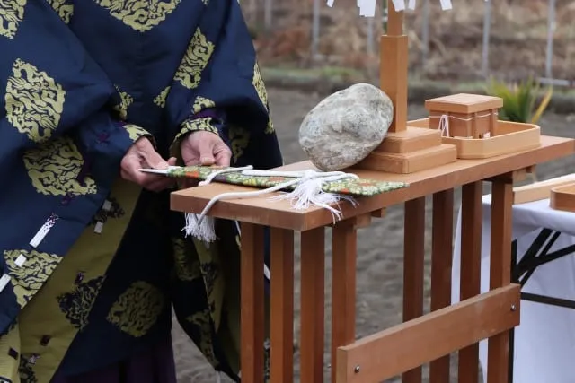 地鎮祭の様子
